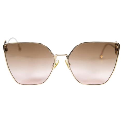 Occhiali da sole Fendi Oversize Cat Eye FF 0323/S color oro